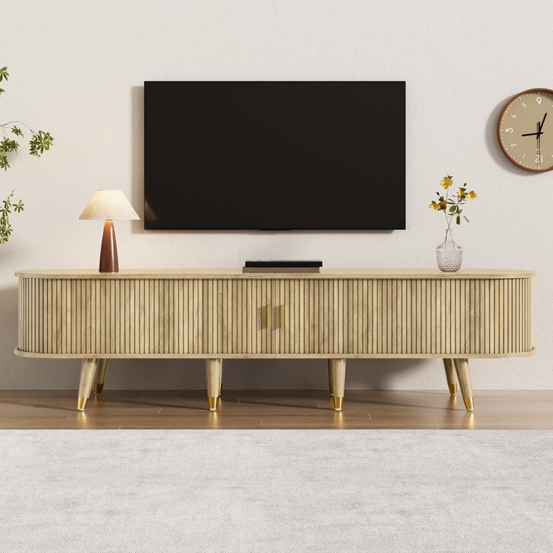 TV Stand for TVs up to 85", Natural
