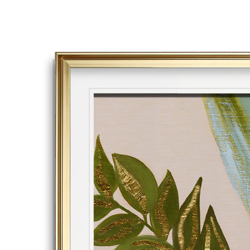 Rainforest II ', peinture, H 23 po x l 23 po x P 1,5 po, Cadre doré