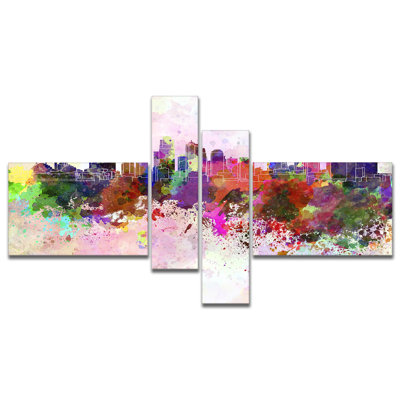 " Kansas City Skyline " 4 - Pieces