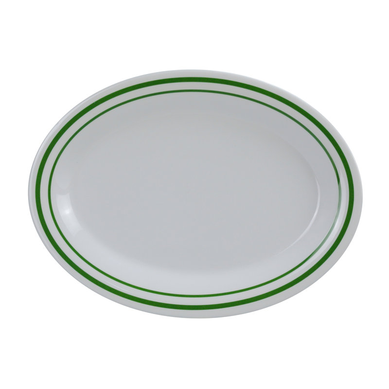 Plateau de pin en mélamine ovale, L 16 po x l 12 po x H 1,25 po