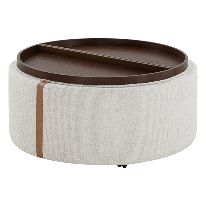 Repose-pieds avec rangement Koehn, Blanc