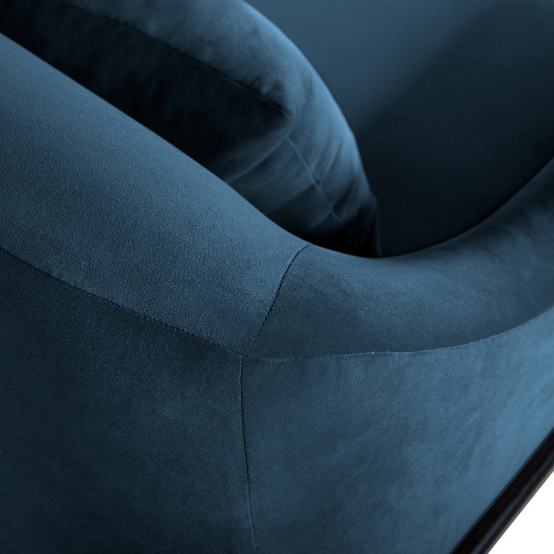 Bloch Velvet Armchair, Blue