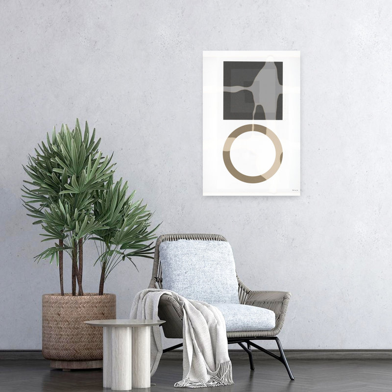 Balance, art géométrique abstrait contemporain, H 24 po x l 16 po