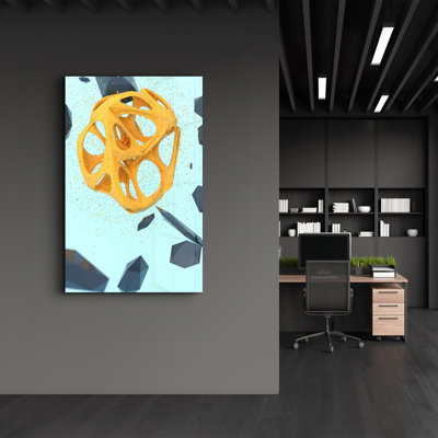 Élégante peinture murale en verre trempé de 13,8 po x 21,7 po | 100% verre trempé, épaisseur: 0,16 pouce | Imprimé UV pour des couleurs éclatantes | Parfait pour la décoration intérieure, le salon et les espaces de bureau