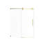 Porte de douche coulissante simple sans cadre de 56 po à l 76 po x H 76 po avec verre trempé amélioré de 3/8 po (10 mm), quincaillerie en acier inoxydable, or brossé-124532302