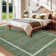 Scalloped Machine Washable Rug Non-Slip Bordered Floor Mats Non-Shedding Soft Low Pile Modern Accent Rugs for Living Room Bedroom Office