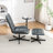 Trunnell Faux Leather Tufted Swivel Accent Chair-281922928