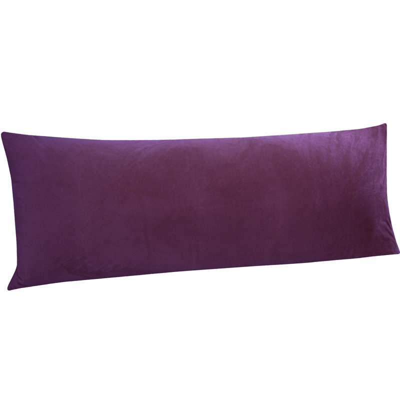 Housse de coussin pour le corps, taie d'oreiller en flanelle de luxe à fermeture à glissière, 20 x 54 pouces - NTBAY, Mauve