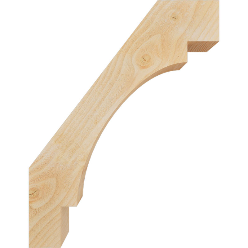 Merced Knee Brace, Douglas Fir, Rough Sawn, 26" H x 4" W x 20" D