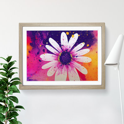 Daisy Flower Splash Vol.5 Abstract - Single Picture Frame Print