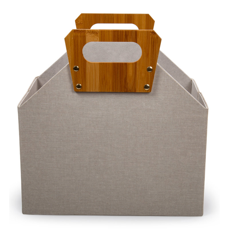 Élégant panier en tissu pliable, Beige