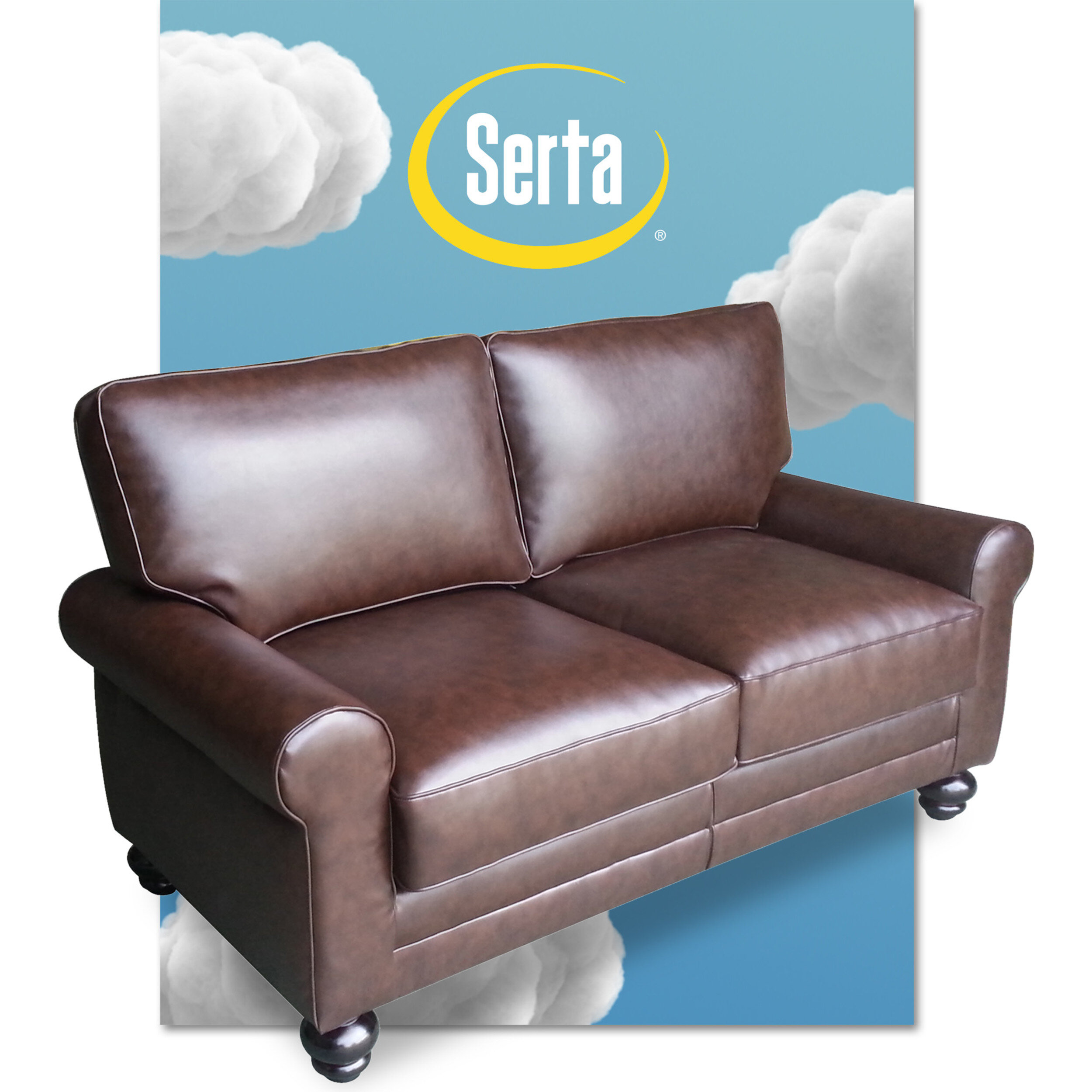 | Loveseat Home Serta Two Rounded for People, Serta at Pillowed Reviews Wayfair 61\