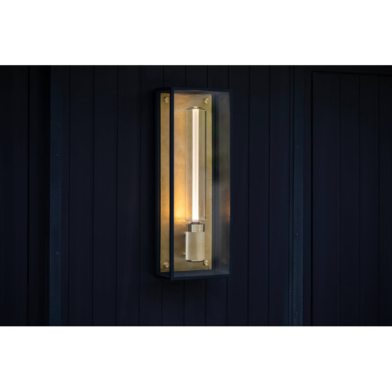 Outdoor Sconce, Black/Gun Metal