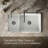 Iron Tones 33" L x 18.75" W Large/Medium Double-Bowl Kitchen Sink-3860201