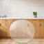 Plateau de table rond en verre trempé - surface transparente de 18,11 po avec bord poli, design transparent polyvalent pour la salle à manger et la présentation