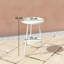 Round Metal Outdoor Side Table , 32cm cm W 32cm cm D-2022475657