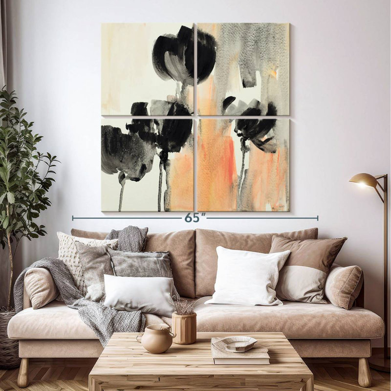 Harnek Blushing Tulips II, 50" H x 50" W