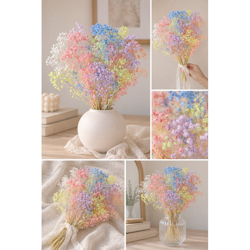 Pastel Dried Baby’s Breath Bouquet