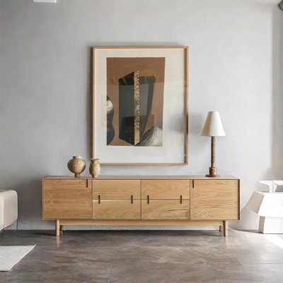 Nordic style oak TV cabinet