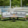 Lovene 5 - Person Modular Patio Conversation Sets with Cushions