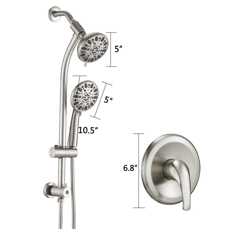 Dual Shower Head Spa System, Brushed Nickel