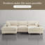 Canapé modulaire réversible 5 pièces en flanelle de fourrure de lapin avec canapé modulaire 5 pièces-1080752735-1080752729
