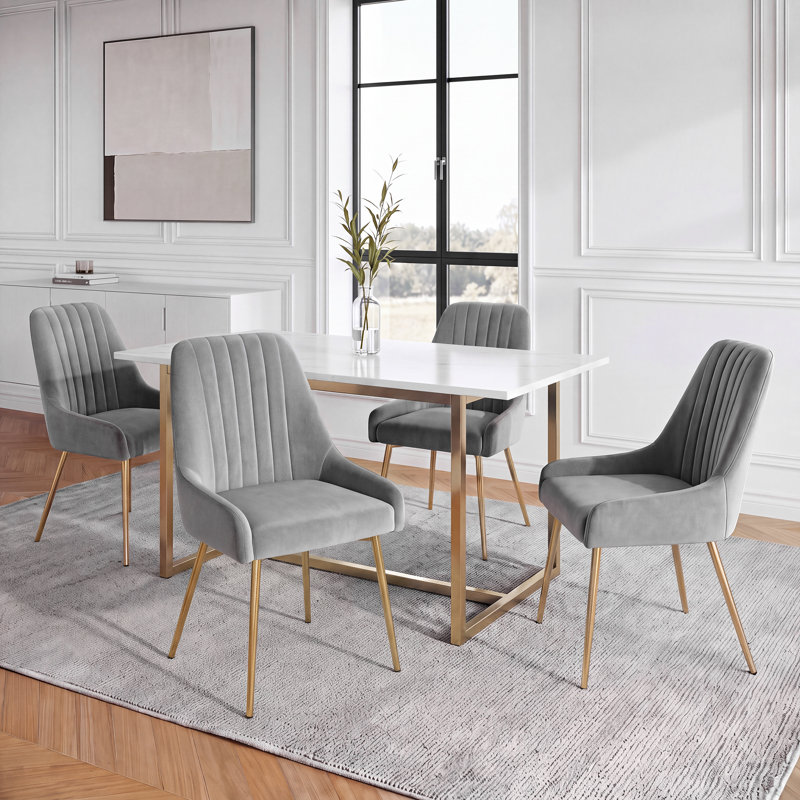 Chaise de salle à manger Maulsby, Gris, 4