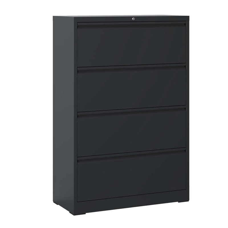 Classeur de 35,43 po Manosh, Noir