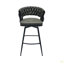 Ensemble de tabourets de bar 28 po en cuir technique 28 po avec tabourets à pieds sans îlot de cuisine réglable, 360 tabourets de bar pivotants avec repose-pieds-1856673907-1856673908