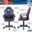 Fauteuil de jeu avec polyuréthane, pivotant, support lombaire, hauteur réglable, appui-tête inclus, roues