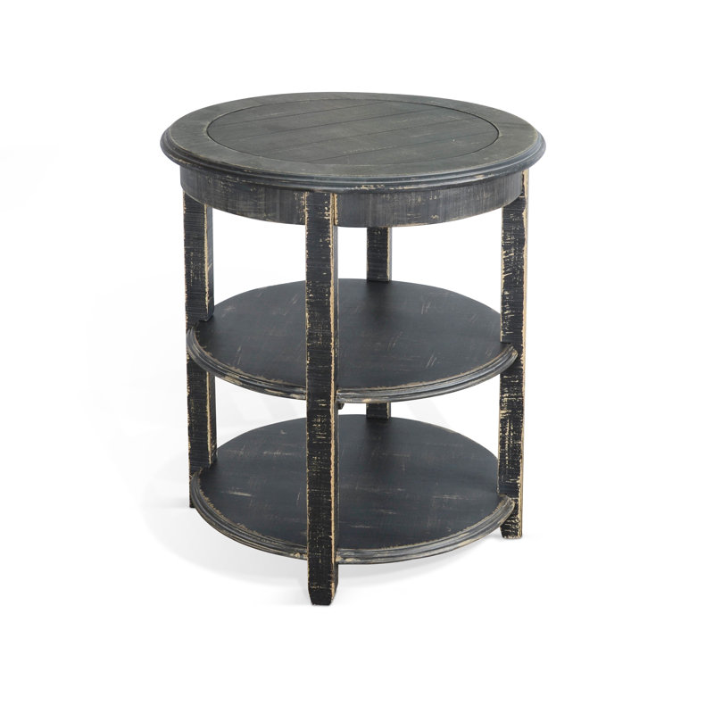 Komor Tray Top End Table, Black Sand