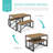 Armone Gracie Oaks 45.5in 3-Piece Bench Style Dining Furniture Set, 4-Person Dinette w/ 2 Benches, Table-366537871