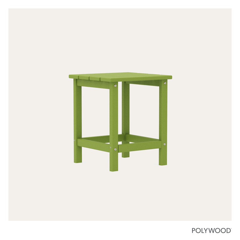 POLYWOOD Long Island 18" Side Table, Lime