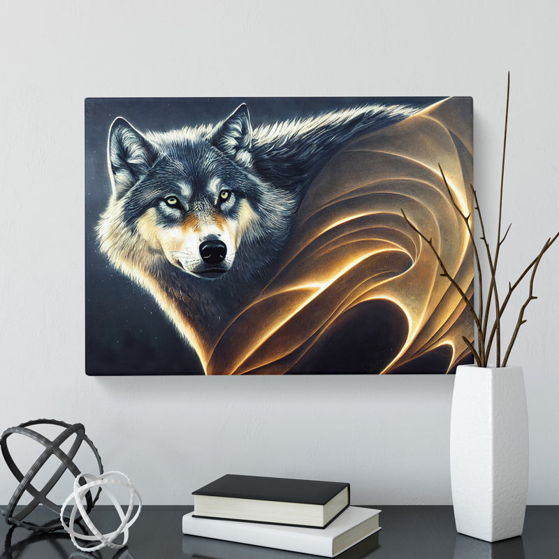 Awe Inspiring Wolf - Wrapped Canvas, 35cm H x 50cm W x 3cm D