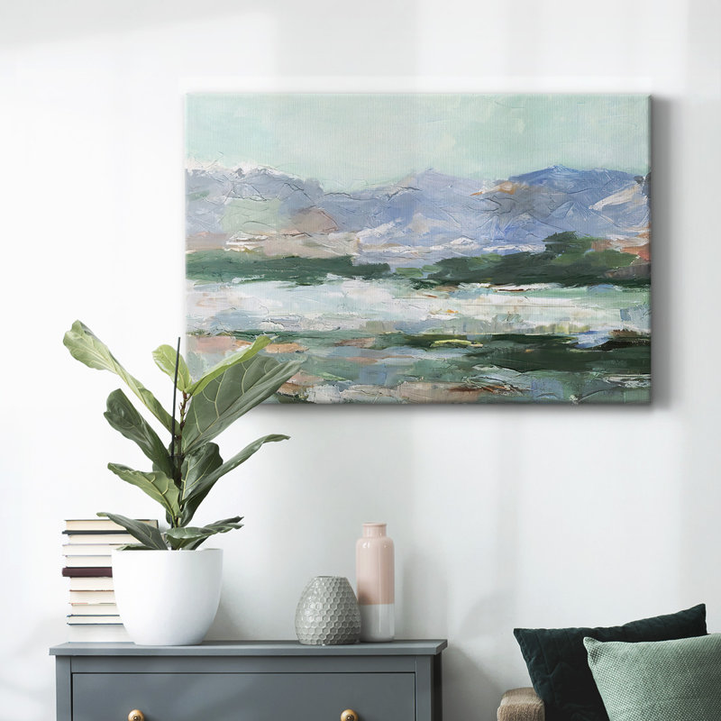 «Pastel Mountain View II», toile tendue avec châssis, H 18 po x l 27 po