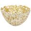 Ensemble de bols décoratifs en aluminium et feuille d'or en aluminium avec détails blancs