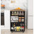 20-Inch Slim 4-Tier Rolling Utility Cart with Wheels, Narrow Kitchen and Bathroom Storage Organizer, Mobile Shelving Unit for Small Spaces-752595926