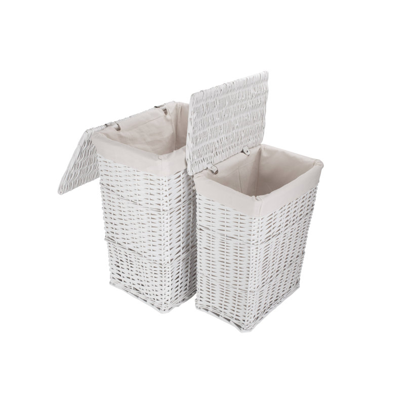 Wicker 2 Piece Laundry Basket Set