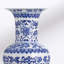Vase en céramique bleu et blanc, vase en porcelaine pour la décoration intérieure