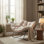 Chaise berçante surdimensionnée turquoise avec coussin épais Papasan, chaise berçante d'extérieur, mobilier de patio