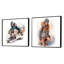 Skateboarder Charm In Winter - Ensemble de 2 collages carrés-515091414-515091415