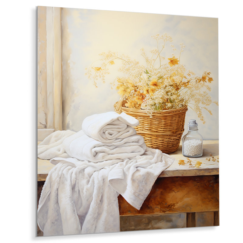 Farmhouse Laundry Tinges 5 - Art mural en métal, H 32 po x l 16 po x P 1 po