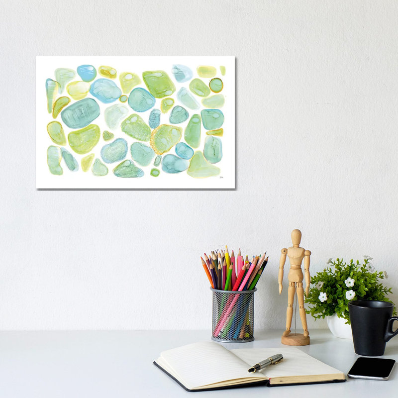 Seaglass Abstract by Melissa Averinos - 1 Piece Wrapped Canvas Painting, 20.32 cm H x 30.48 cm W