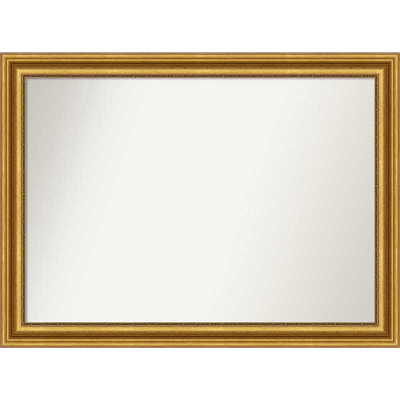 Miroir de salle de bain Jashawna, 36,75 po x 49,75 po, Doré