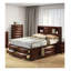 Ensemble de chambre à coucher contemporaine très grand avec bibliothèque tête de lit et 2 tables de chevet Eastern