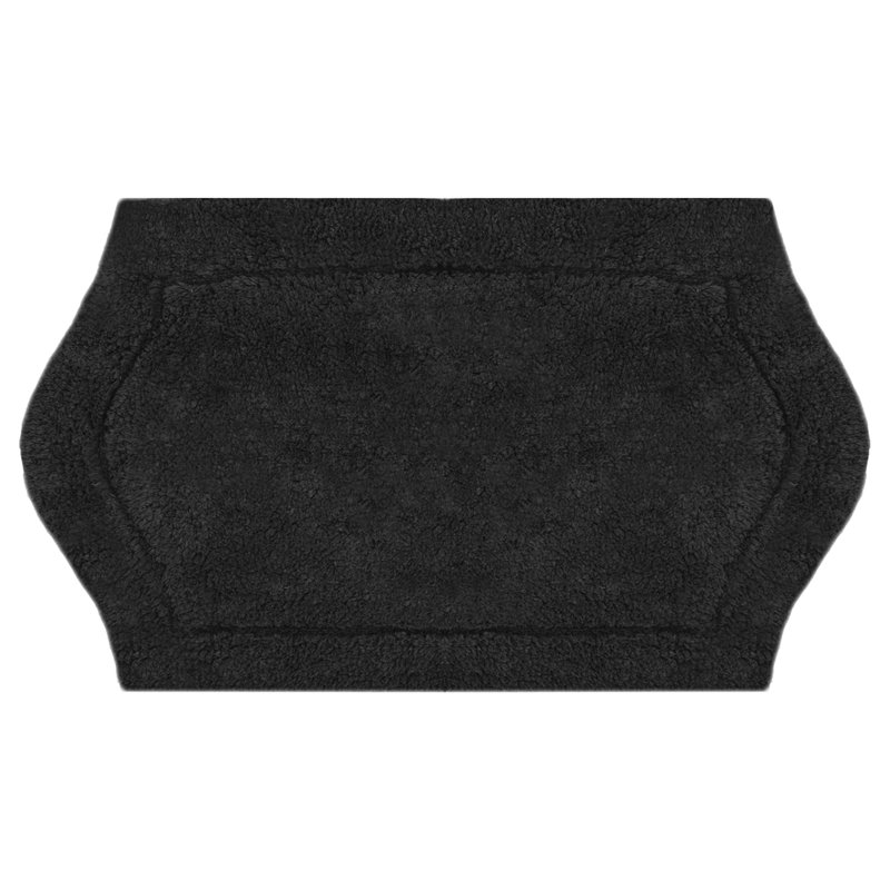 Tapis pour salle de bain Morissette, L 21 po x L 34 po, Noir, noir, noir, noir