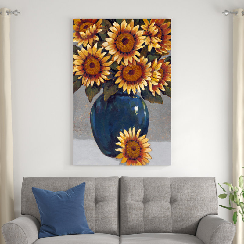 Vase de tournesols I, H 48 po x l 32 po x P 1 po