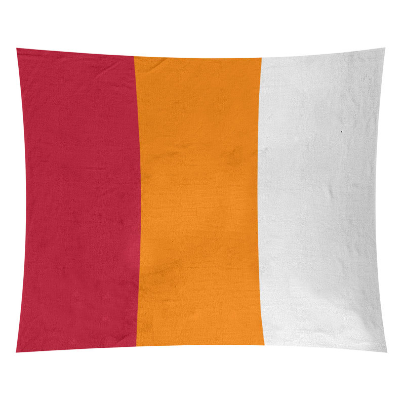 Tapisserie en polyester Tampa, H 68 po x l 80 po, Rouge / orange / blanc cassé