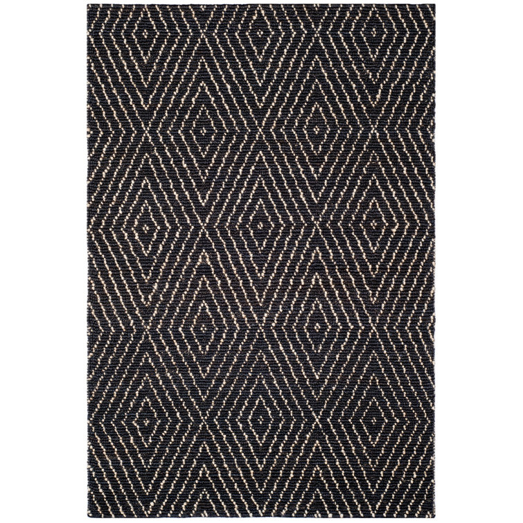 Bohemian Hand-Woven Black Area Rug