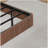 Walnut King Floating Bed Frame with LED Lights, Wave Curve Wood Texture Bed with Heavy Duty Metal Slats - No Box Spring Needed.-2122961907